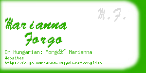 marianna forgo business card